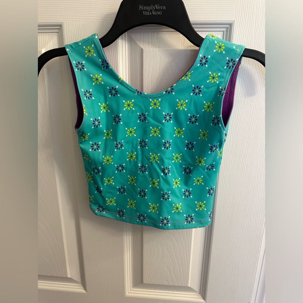 Sassafrass Dancewear Girls Kids Size Large Dance Sleeveless Top Tank Purple